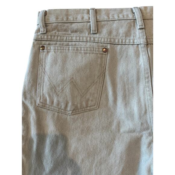 Wrangler 936TAN Cowboy Cut Jeans Men’s 36x34 Tan Denim – Workwear, Distressed - Picture 7 of 10